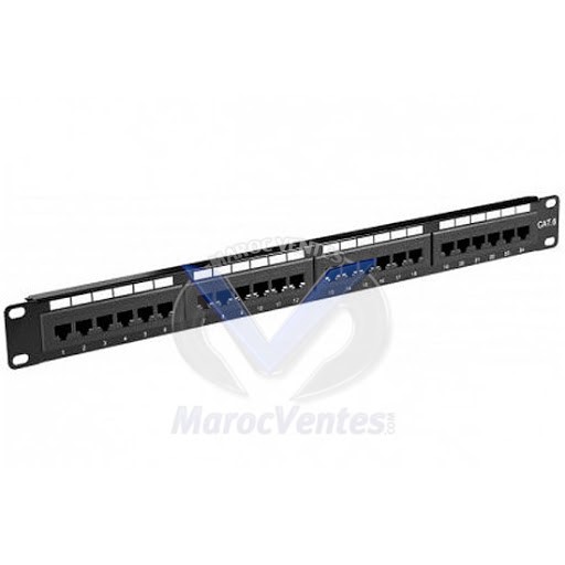 PANNEAU DE BRASSAGE 24 PORTS UTP CAT6A LIN-24P/CAT6